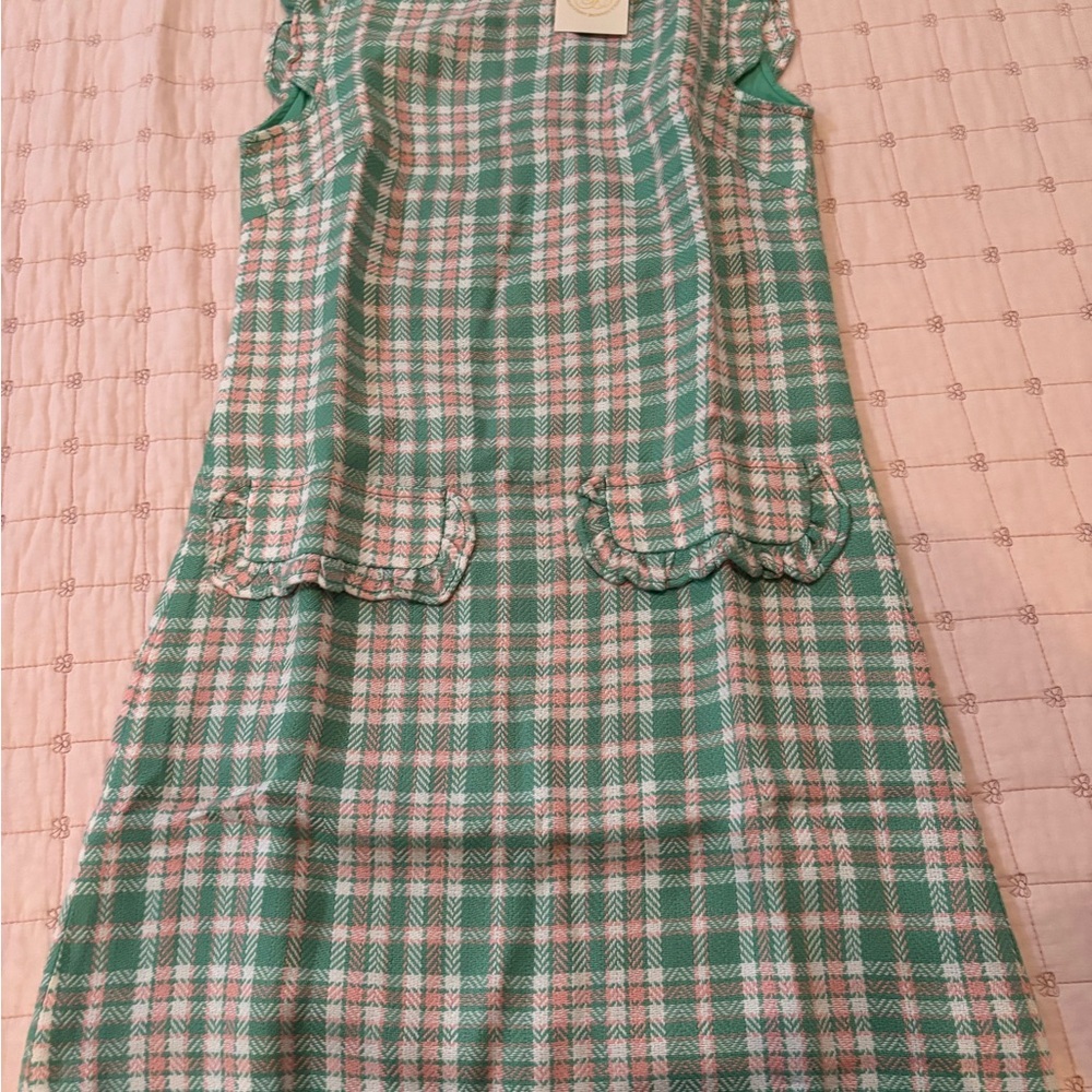 The Beaufort Bonnet Company Green and Pink Plaid Dress